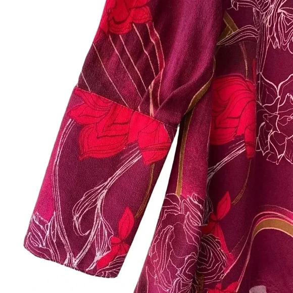 FREE PEOPLE | NWOT | FIELD OF FLOWERS LONG SLEEVE V-NECK TUNIC DRESS | SIZE: XS - Picture 3 of 9